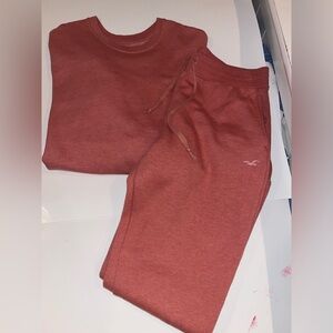 Dusty Pink Hollister Crewneck and Sweatpants Set